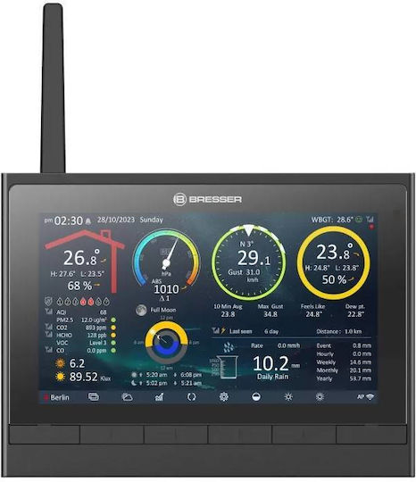 Bresser Wifi 7003520 Wireless Stație meteorologică Digital De masă Gri Bresser Wifi 7003520 Wireless Stație meteorologică Digital De masă Gri