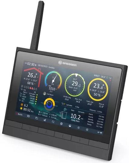 Bresser Wifi 7003520 Ασύρματος Μετεωρολογικός Σταθμός Ψηφιακός Επιτραπέζιος Γκρι
