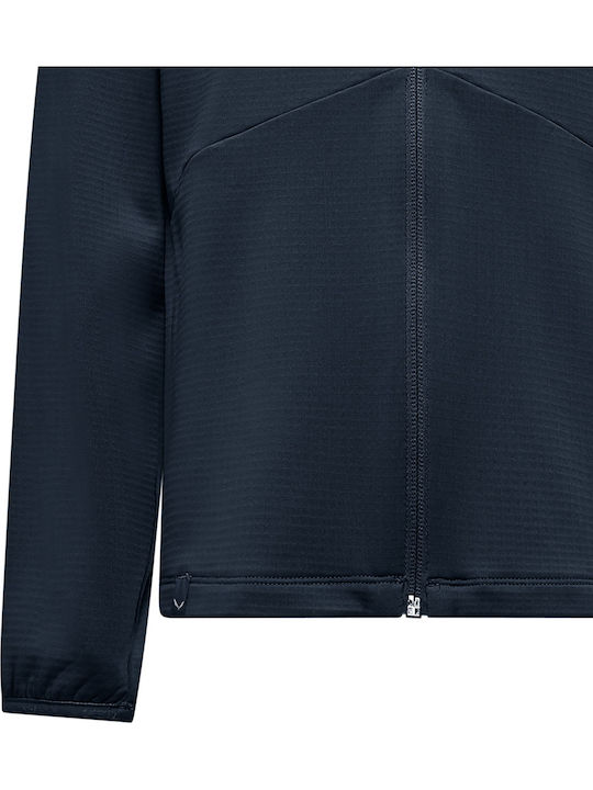 Kids Fleece Cardigan Navy Blue Cammino