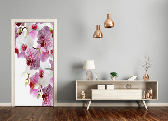 Self-Adhesive Door Wallpaper Quick Room Refresh Orchid 95x205 Cm