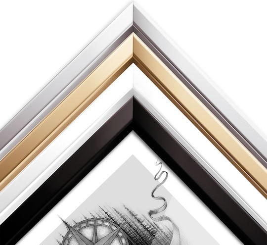 Tulup Wall-mounted Plastic Photo Frame with Black Frame