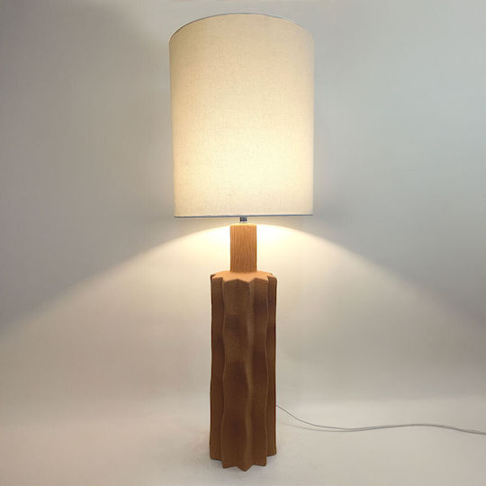 InTheBox Egli Ceramică Lampă de masă cu Abajur Alb și Bază Portocaliu