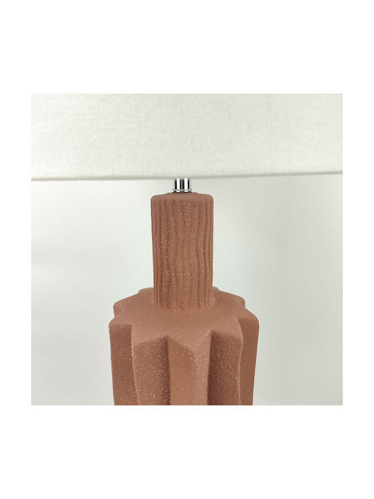 InTheBox Egli Ceramică Lampă de masă cu Abajur Alb și Bază Portocaliu