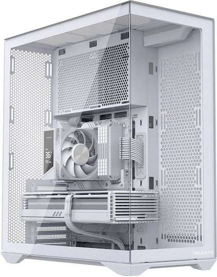 Modecom Volcano SPACE XL NF Gaming Full Tower Κουτί Υπολογιστή με Πλαϊνό Παράθυρο και ARGB Φωτισμό Λευκό