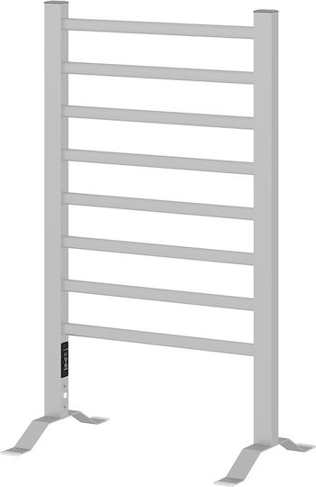 HomCom Ηλεκτρική Πετσετοκρεμάστρα 150W 90x53cm Ασημί