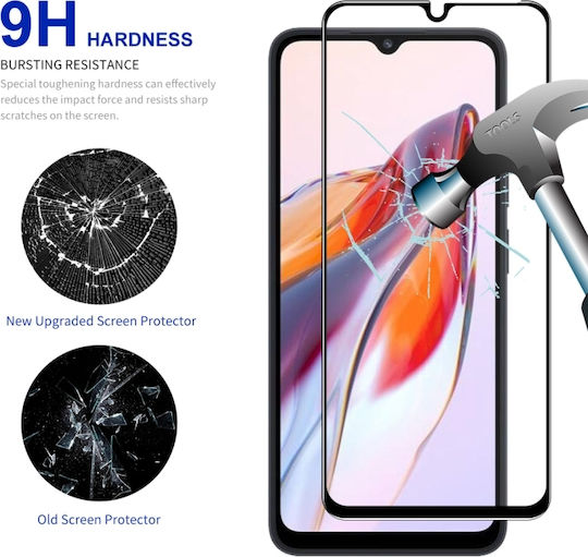 2.5D 0.26mm Full Glue Full Face Tempered Glass (Redmi 12CRealme C55)