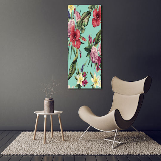 Panou De Perete Pânză De Înaltă Calitate Imprimare Design Hawaian 50x125 Cm