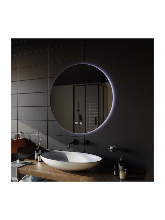 Alista Home Oglindă de Baie Rotundă Lumini LED Atingere 60x60cm