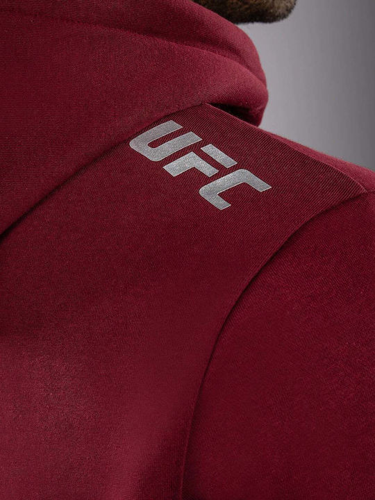 Authentic Fight Sweatshirt with Hood Burgundy