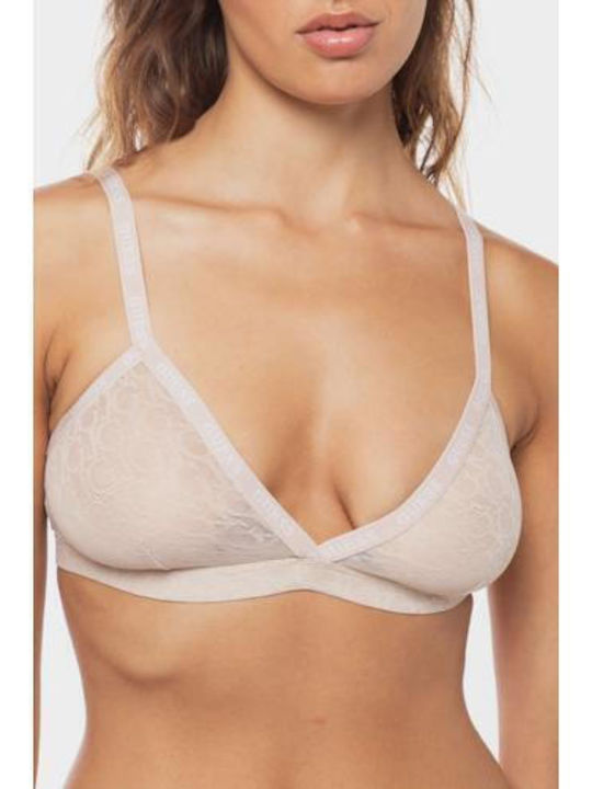 Guess Women's Edytha Bra Allover Logo & Adjustable Straps Pasty Mauve