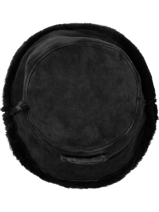 UGG Γυναικείο Δερμάτινο Καπέλο Bucket Μαύρο