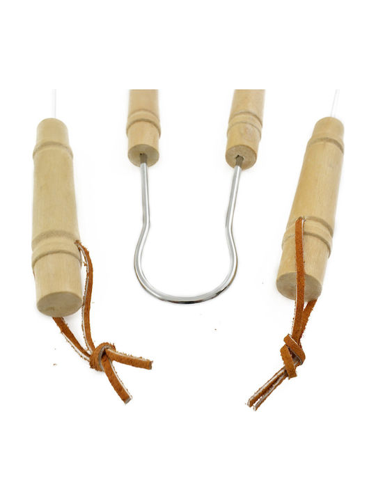 BBQ Collection ED 92101 Σετ 3 Εργαλείων BBQ με Σπάτουλα, Πιρούνα και Τσιμπίδα