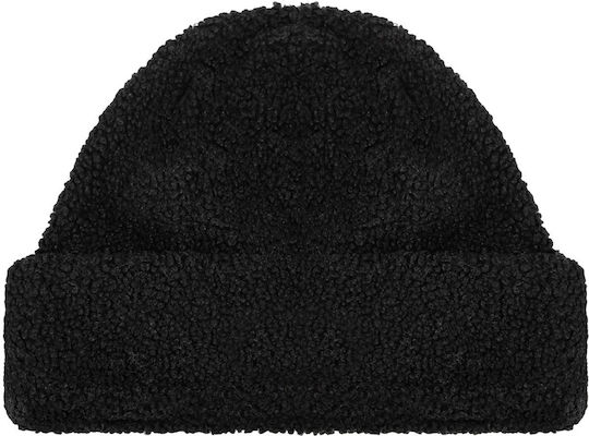 Cuff Cuff Beanie Γυναικείος Σκούφος Πλεκτός σε Μαύρο χρώμα