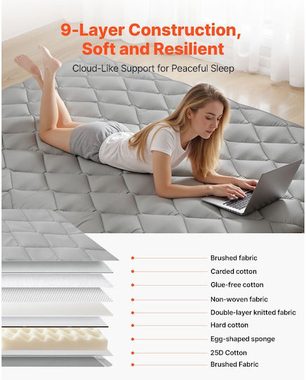 Vevor Exercise Mat Gray (203.2x137.2x8.9cm)