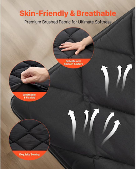 Vevor Στρώμα Γυμναστικής Pilates Μαύρο (203.2x99.1x8.9cm)