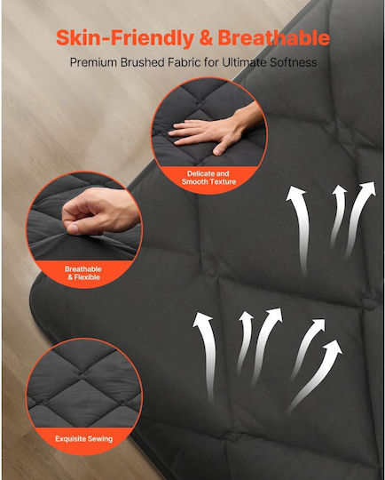Vevor Exercise Mat Black (203.2x137.2x8.9cm)