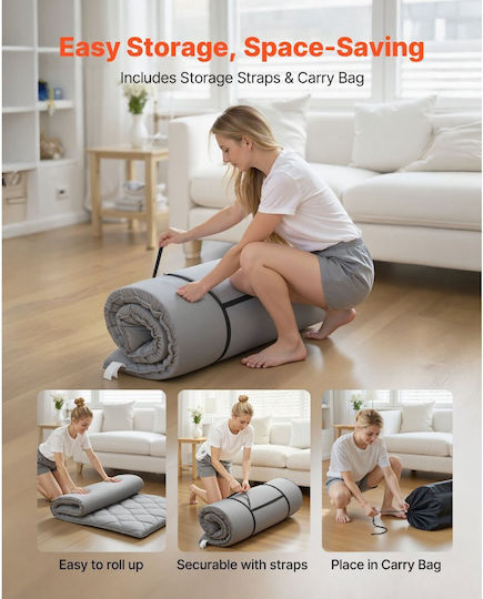 Vevor Exercise Mat Gray (203.2x99.1x8.9cm)