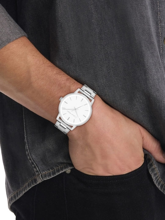 Calvin Klein Мъжки Часовник 41mm На Батерия със Сребриста Метална Гривна