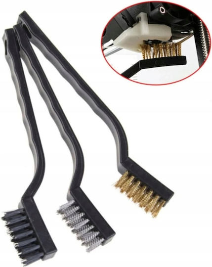Set 3 Brushes Steel; Brass; Nylon Cleaning 166 Mm