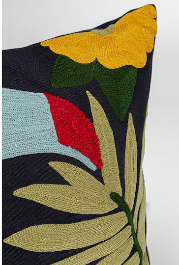 Kare Design Kare Design Zierkissen Sofa-Kissen Tropical Papagei Mehrfarbig 45x45cm