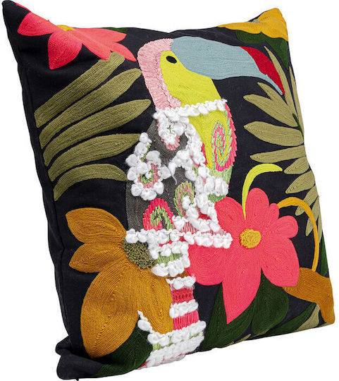 Kare Design Kare Design Zierkissen Sofa-Kissen Tropical Papagei Mehrfarbig 45x45cm