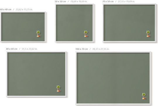 Tulup Magnet Pinnwand 50x50cm