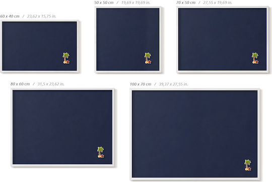 Tulup Magnet Notice Board 60x40cm