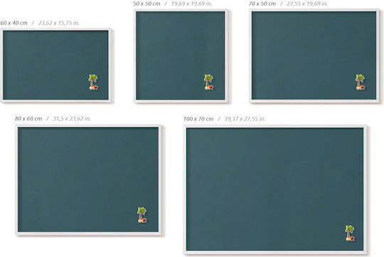 Tulup Magnet Notice Board 80x60cm