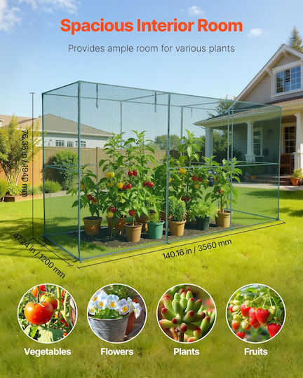 Vevor ZZBHZ1PCS144OHU8N001V0 Greenhouse Cover 3.56x1.2x1.94m