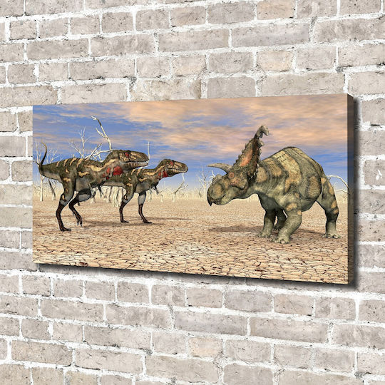 Kinder Wandkunst Canvas Hochwertiger Druck Dinosaurier 140x70 cm