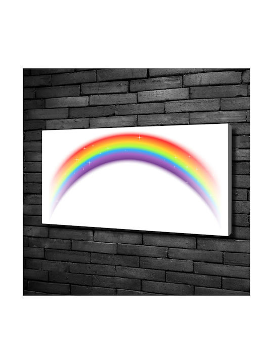Canvas Wall Art Ideal Everyday Decoration Rainbow 100x50 Cm
