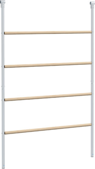 Pawhut Chicken Roost Ladder 4 Seats Weather Resistant 4-6 Chickens Steel Wood