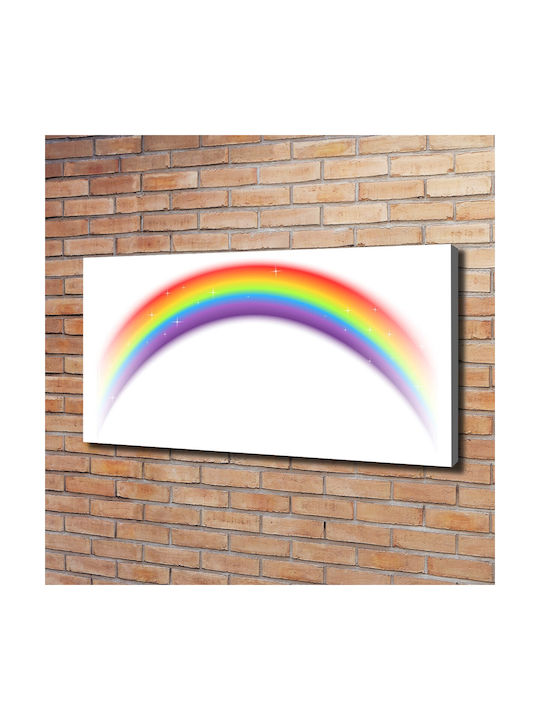 Decorare De Perete Panou Pânză Pregătit De Agățat Curcubeu 120x60 Cm