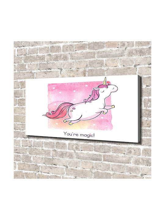 Panou Pânză Living Decorațiune Perete Roz Un Singur Exemplar 140x70 Cm