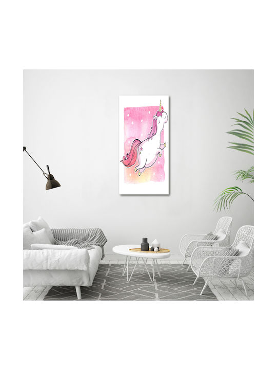 Dekorative Kinder Wandkunst Segeltuch Zuhause Büro Rosa Einhorn 60x120 cm