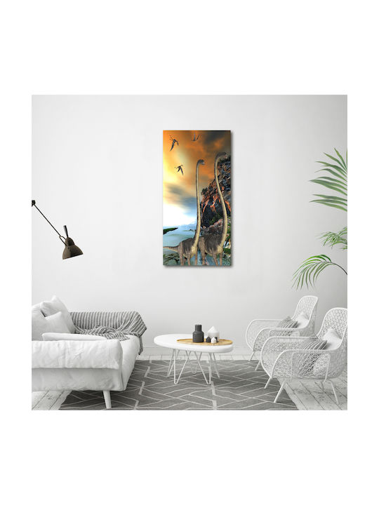 Dekorative Kinder Wandkunst Leinwand Für Jeden Raum Dinosaurier 70x140 Cm