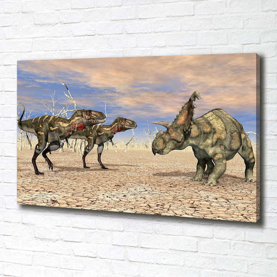 High Quality Canvas Wall Art Print Dinosaurs 100x70 Cm