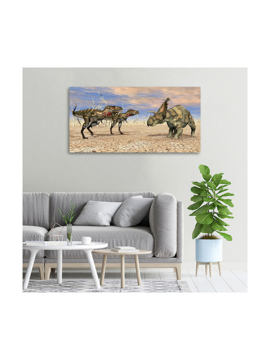 Kinder Wandkunst Canvas Ideal tägliche Dekoration Dinosaurier 100x50 cm