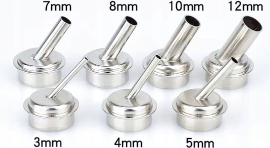 Rosfix Nozzle Set 7x Ka – Set 7 Angled Hot Air Nozzles 3–12 Mm Quick 861dw Rosfix Airflow-x