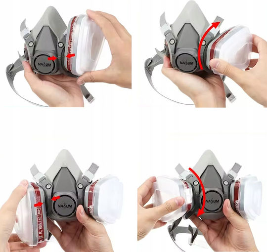 Safebreath 6200 Pro+ Set De Protecție Măști Containere Scuturi Filtre Ochelari Vopsire Praful