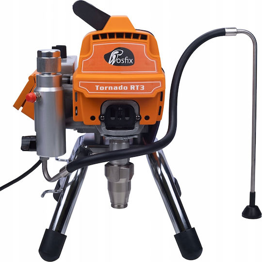 Rosfix Електрически Пистолет За Боядисване Rosfix Tornado Rt3 + 6l Резервоар + Гнездо Допълнителен Пръчков Филтър Монтаж + 5x Пръчков Филтър 60 + Филтър + Дюза 513,519 + 1l Течност