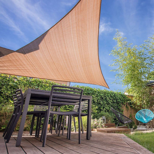 Triangle Shade Sail Ecru With Hoop 3m 190gr/m²