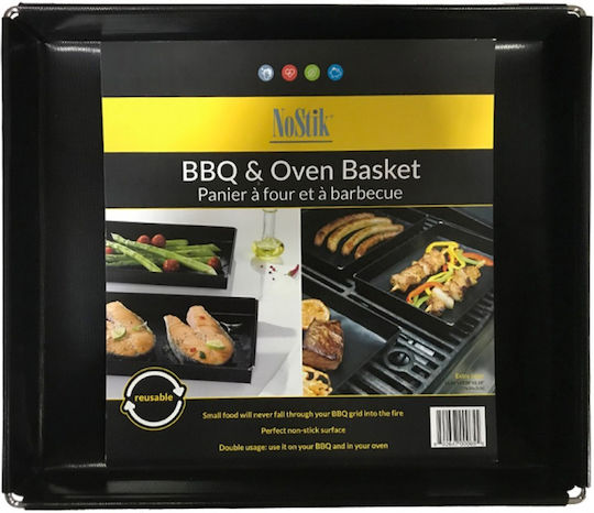 NoStik Αντικολλητικό Ταψί για Ψήσιμο σε Σχάρα BBQ & Φούρνο πολλαπλών χρήσεων 29x34x3cm μαύρο