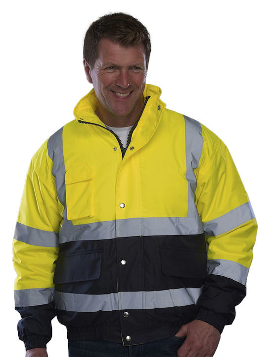Yoko HVP218 Arbeitsjacke Reflektierend Gelb