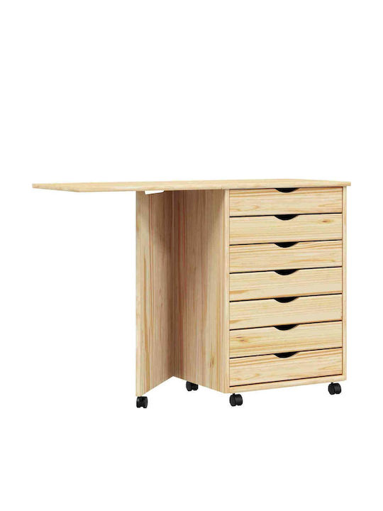 Γραφείο Moss Ξύλινο Διαφανής Βερνίκι 105.5x39x74.5εκ.