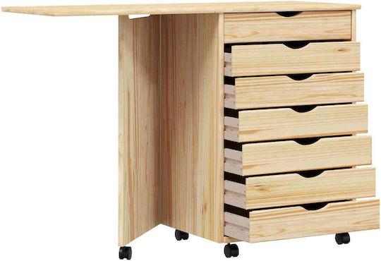 Schreibtisch Moss Holz Transparentes Lack 105.5x39x74.5cm