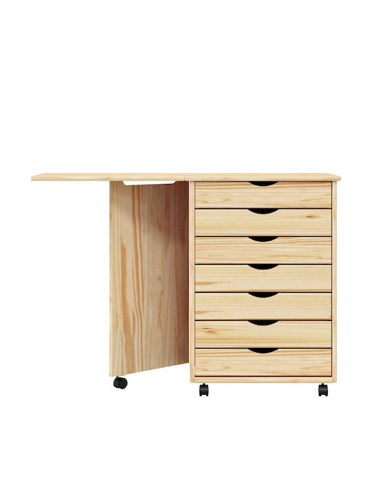Γραφείο Moss Ξύλινο Διαφανής Βερνίκι 105.5x39x74.5εκ.