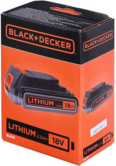 Black & Decker Батерия за Инструменти Литиеви 18V с Капацитет 2.5Ах