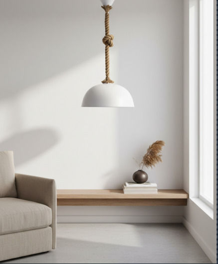 Heronia Pendant Light White 30x66cm
