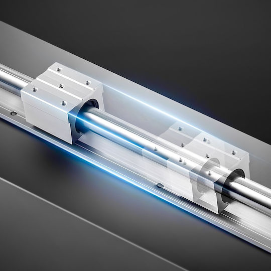 Vevor Sbr25 Linear Rail Set 2 Pieces 1200 Mm 47.24 Inch Linear Motion Guides 4 Pieces Sliders Bearings Fully Supported Shaft Cutting Grinding Milling Drilling Machines Accessories